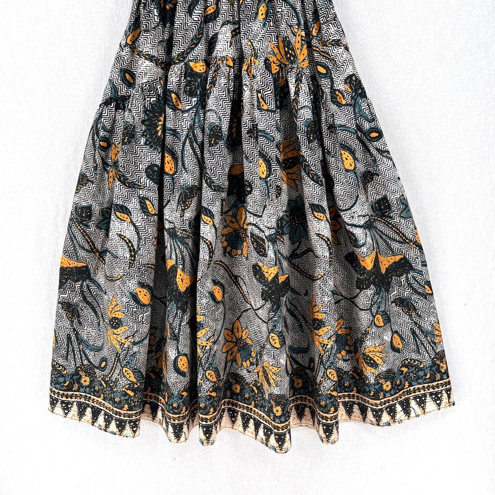 ULLA JOHNSON Amira Midi Dress Womens 6 White Green Portofino Printed Cotton - Picture 10 of 16